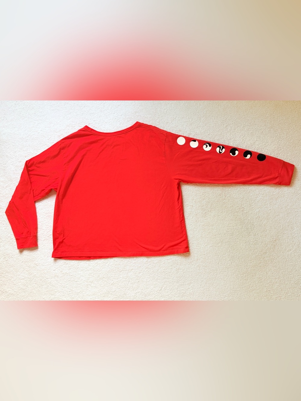 Patagonia Organic Boxy Red Long Sleeve Tee - Picture 2 of 10